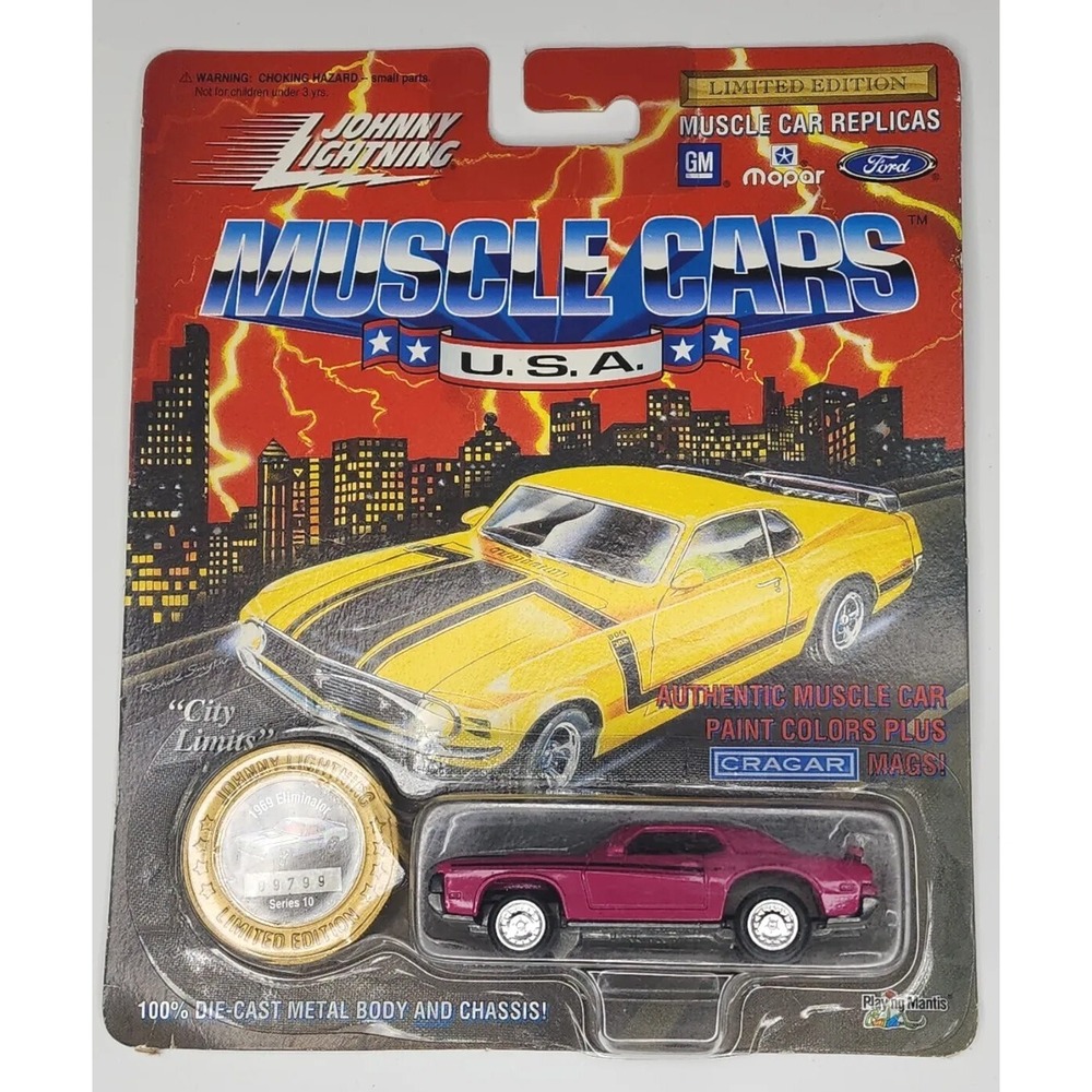 Johnny Lightning 1969 Mercury Cougar Eliminator Purple Muscle Cars USA HW20